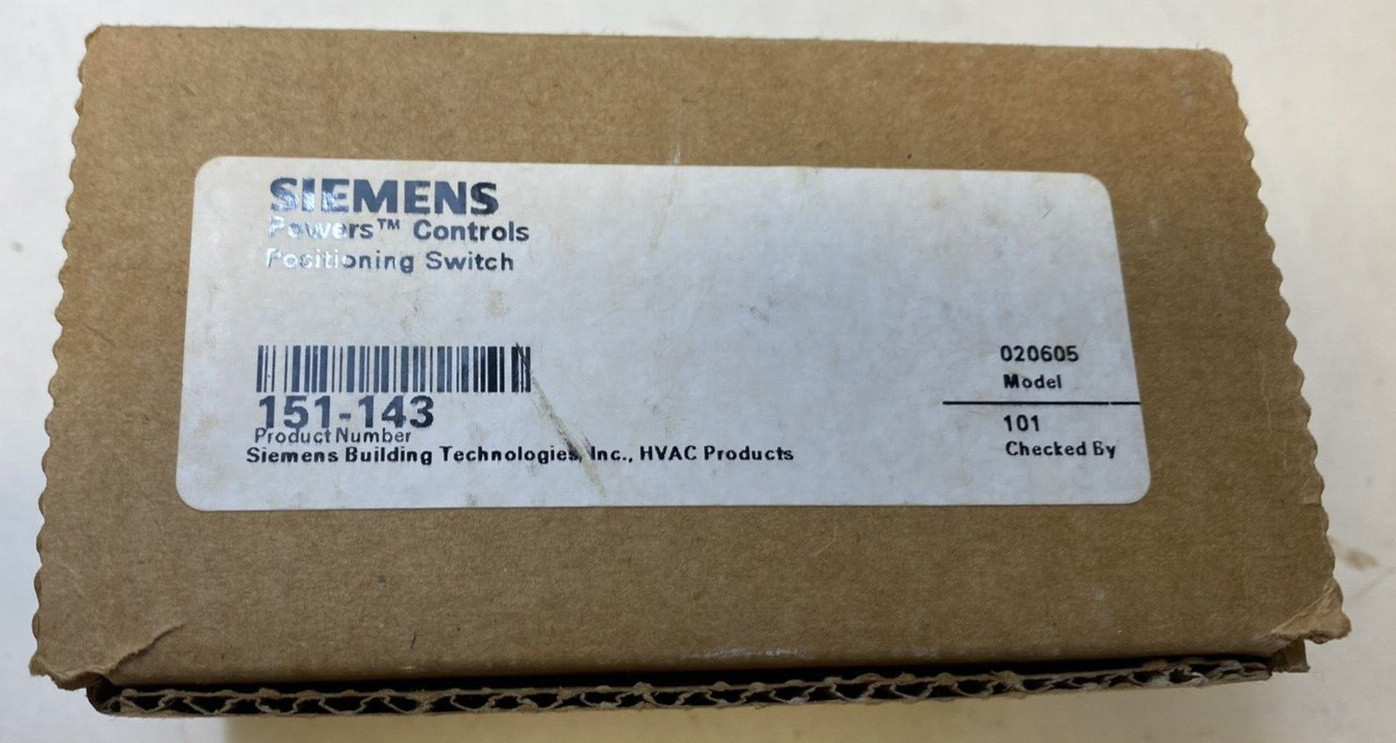 Siemens 151-143 Model 020605 Positioning Switch (Missing Plastic Switch)