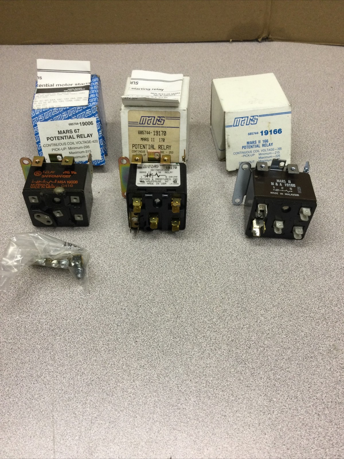 Mars Potential Relays 66,67,70 New Set Of 3 All New