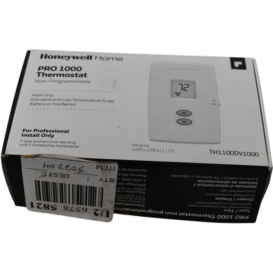 NEW Honeywell TH1100DV1000 PRO 1000 Vertical Non-Programmable Heat Thermostat