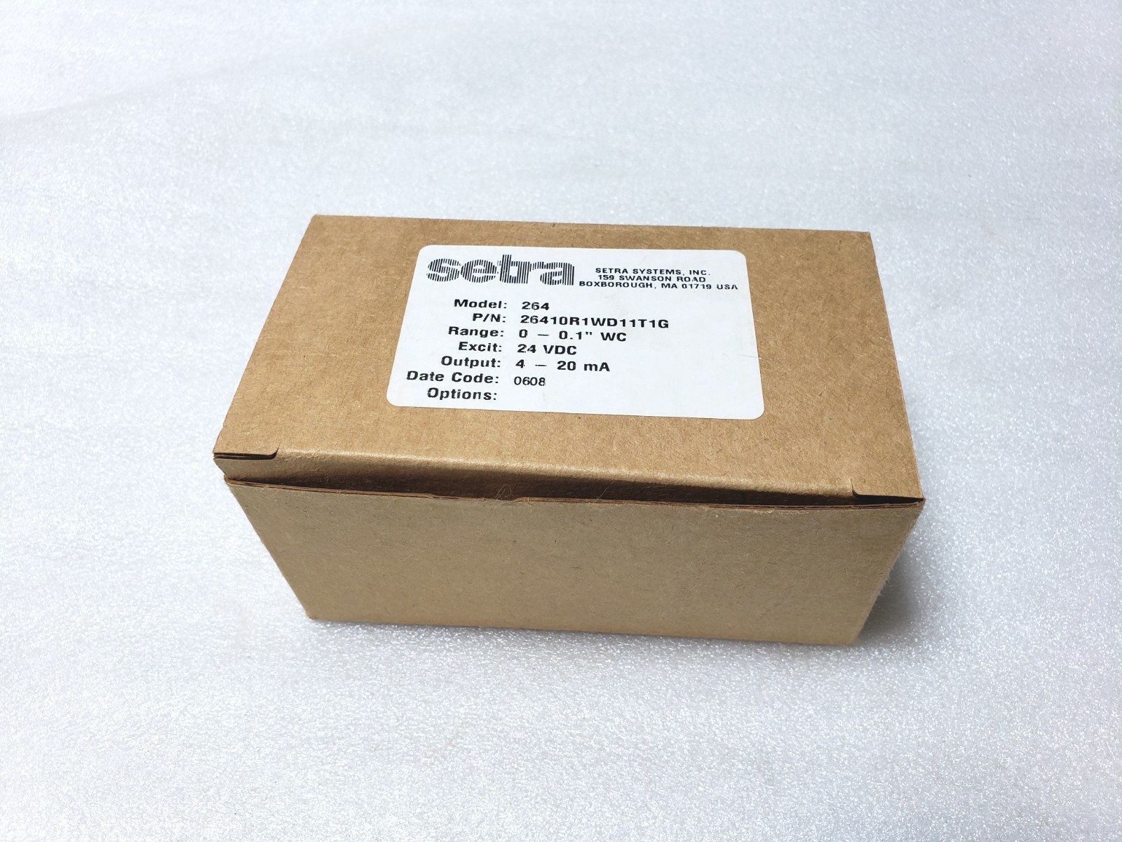 Setra 26410R1WD11T1G 264 Series Differential Pressure Transducer N£W
