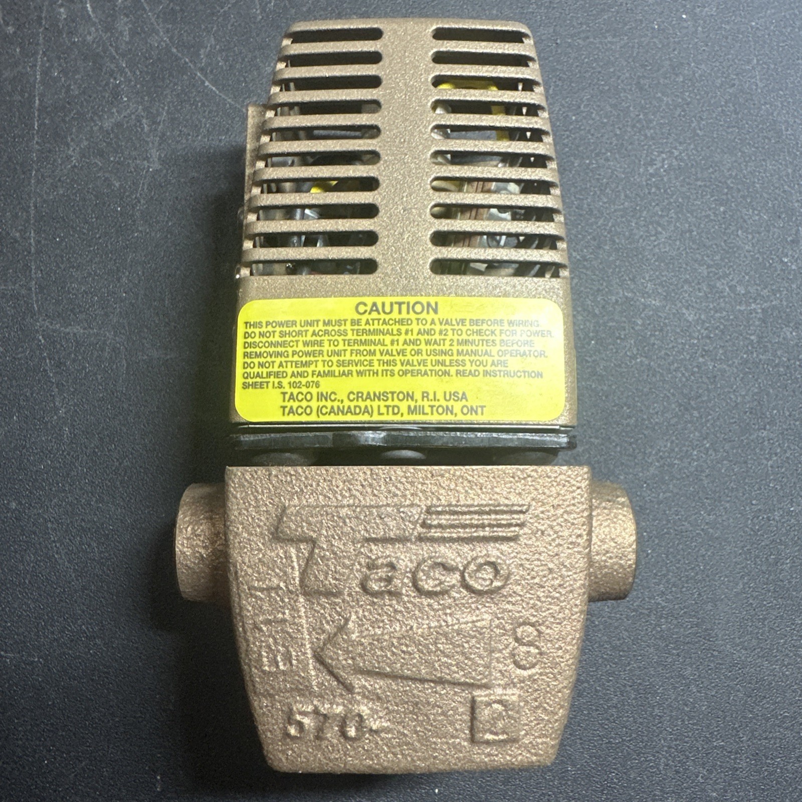 Taco 570 Gold Series Sweat Valve Zone Valve