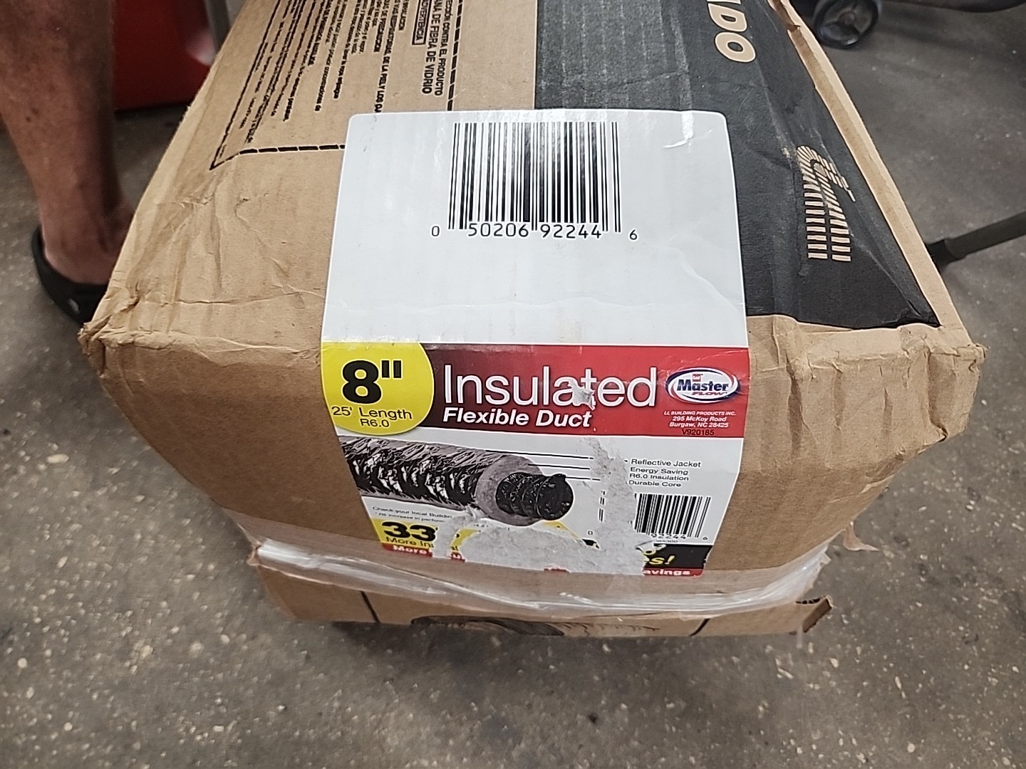 Master Flow Insulated Flexible Duct 8 In X 25ft