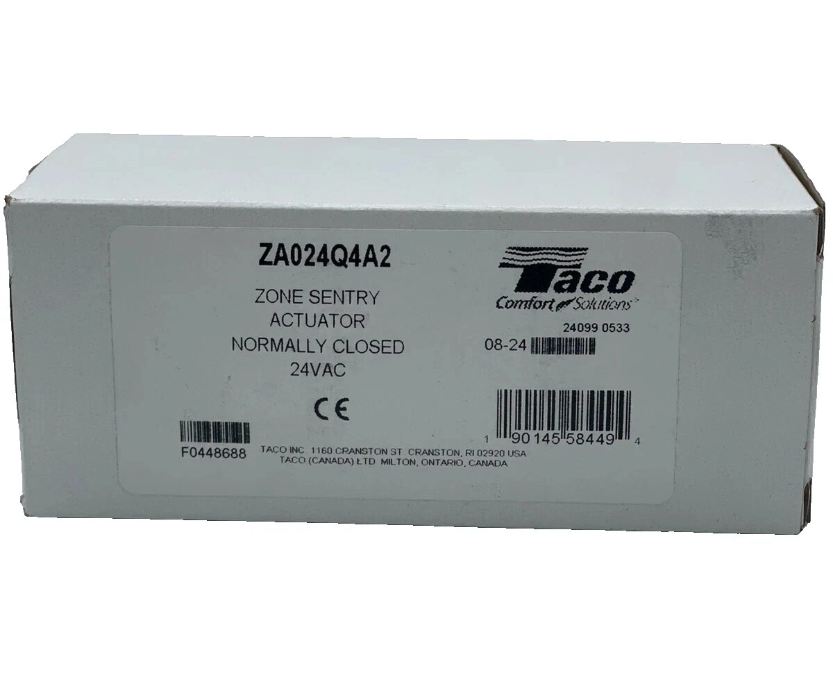 Taco ZA024Q4A2 Zone Sentry Replacement Actuator Head, NC, 24V