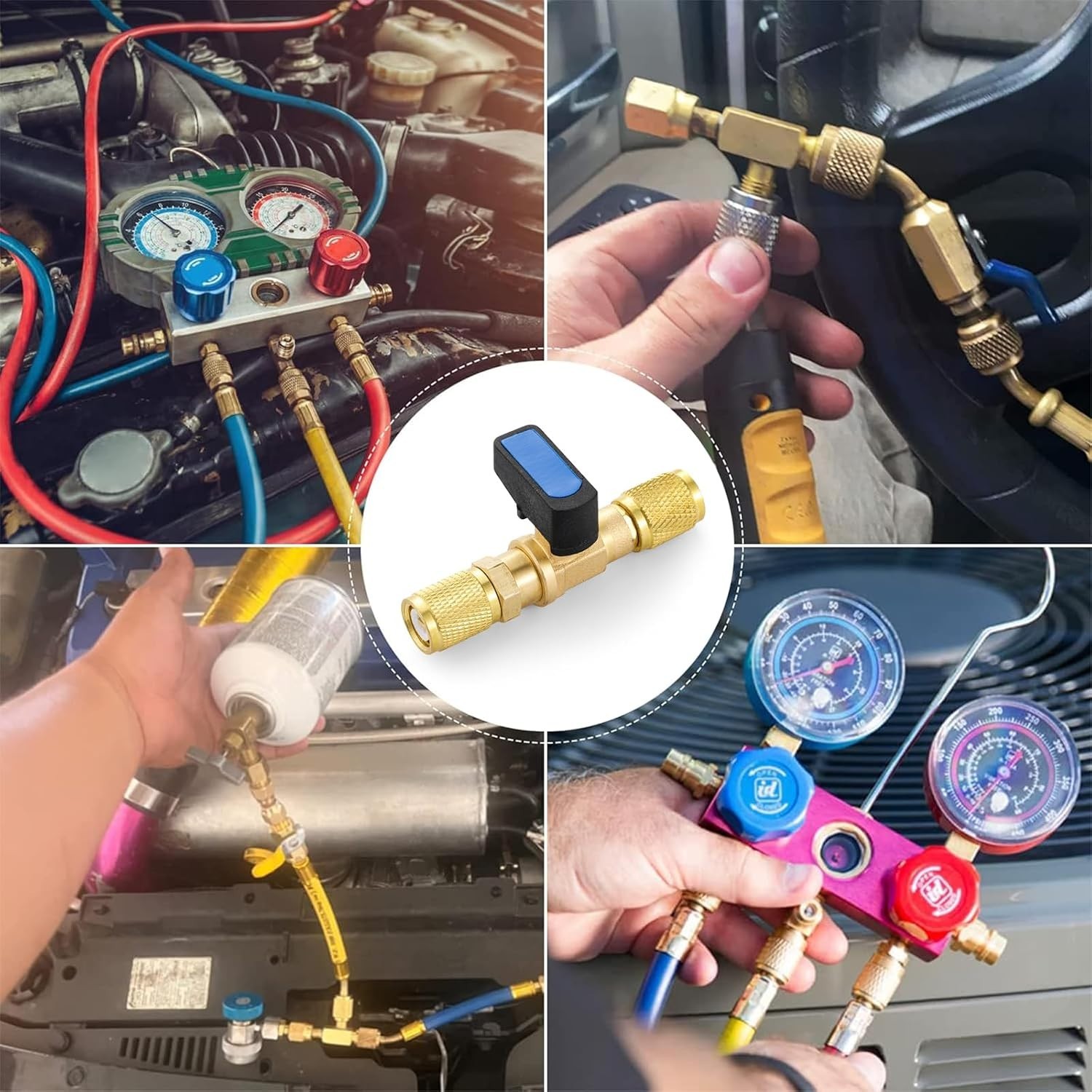 Versatile 1/4 SAE Female Ball Valve for HVAC Refrigerant Charging and Recovery
