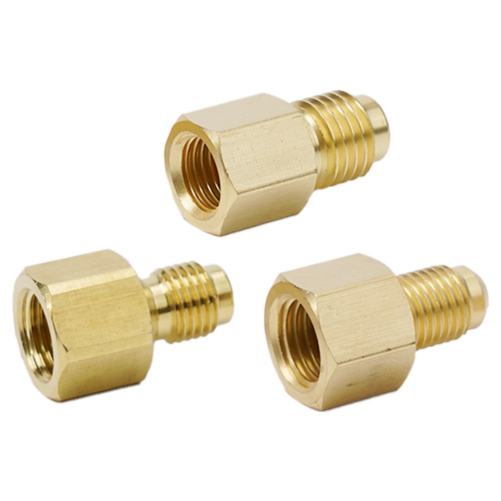 3pcs Vacuum Pump Adapter For R134a R12 R22 R410a Hvac Service High Quality