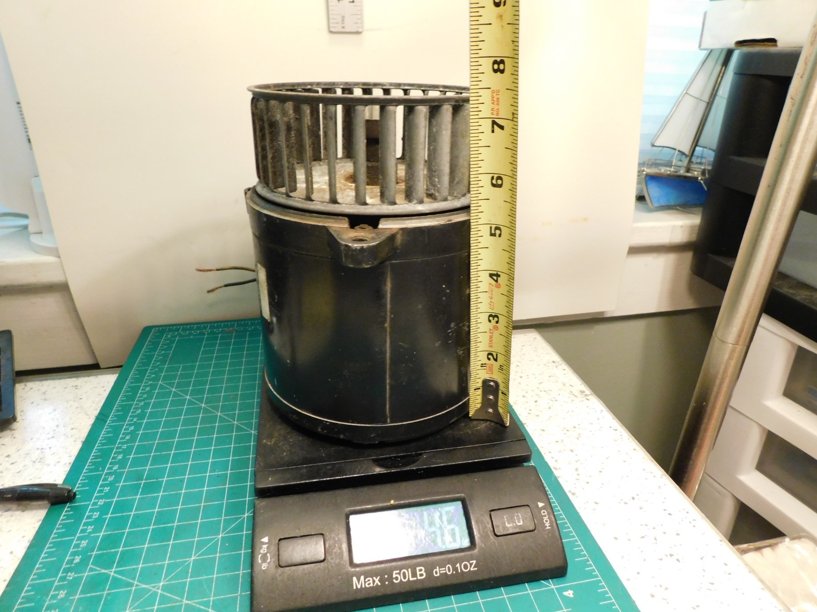 Marathon .14hp 115v 3450rpm 60hZ Type SS Code V 1-Phase Motor w/Fan Tested