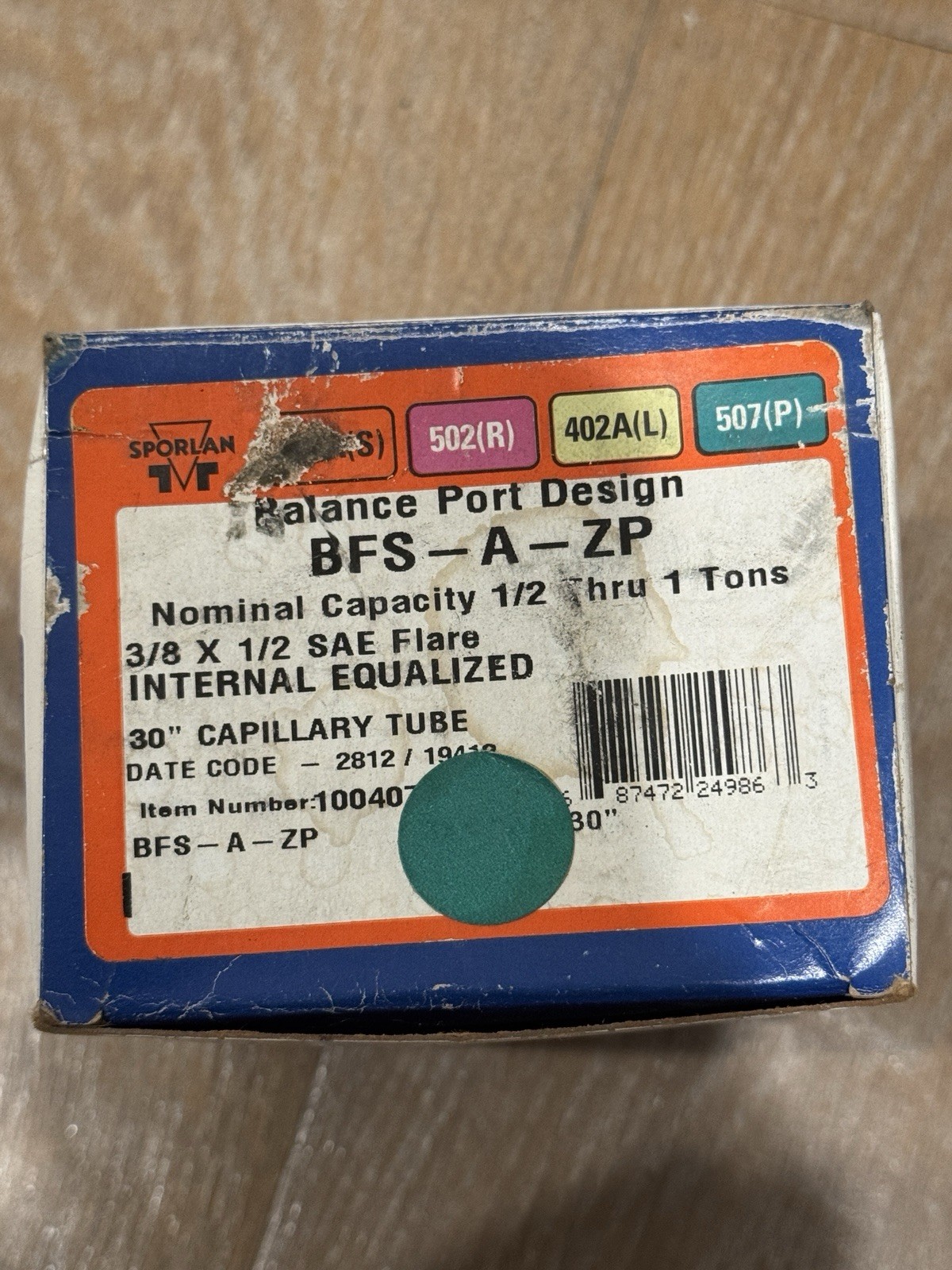 New Sporlan BFS A ZP R-502 R-404A R-402A R-507 TXV Thermostatic Expansion Valve