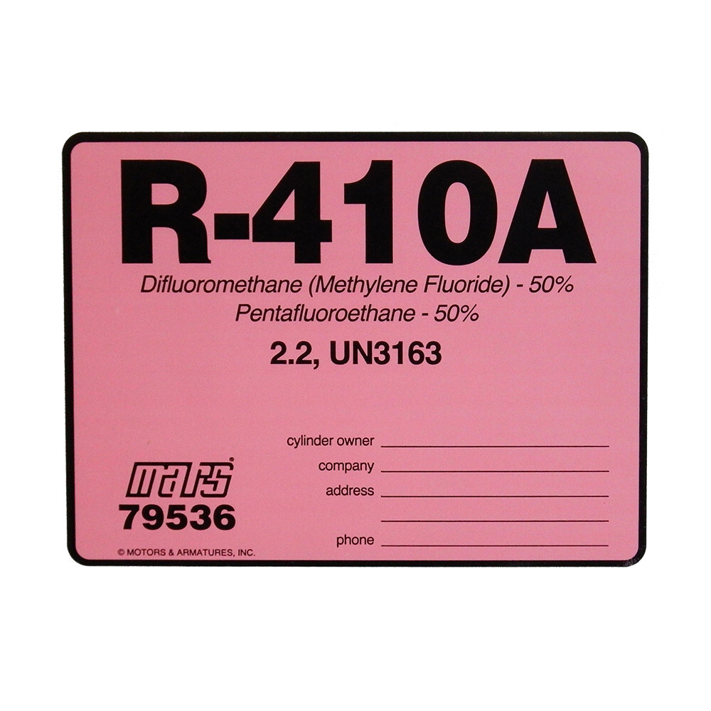 R-410A / R410A Labels / Stickers, Pack of (10)