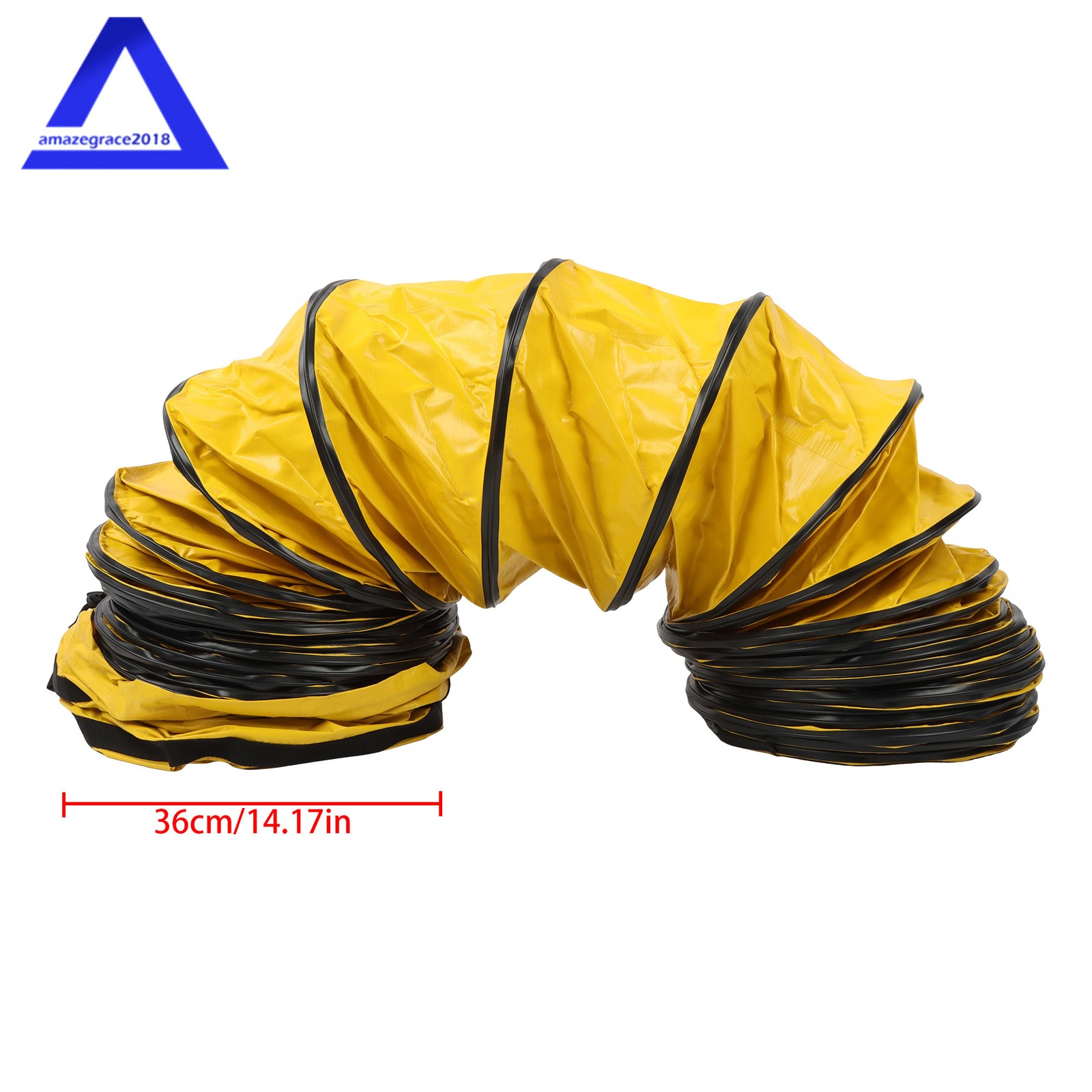 PVC Flexible Duct Hose for Ventilator Blower Fan with Carry Bag 12″ × 25FT