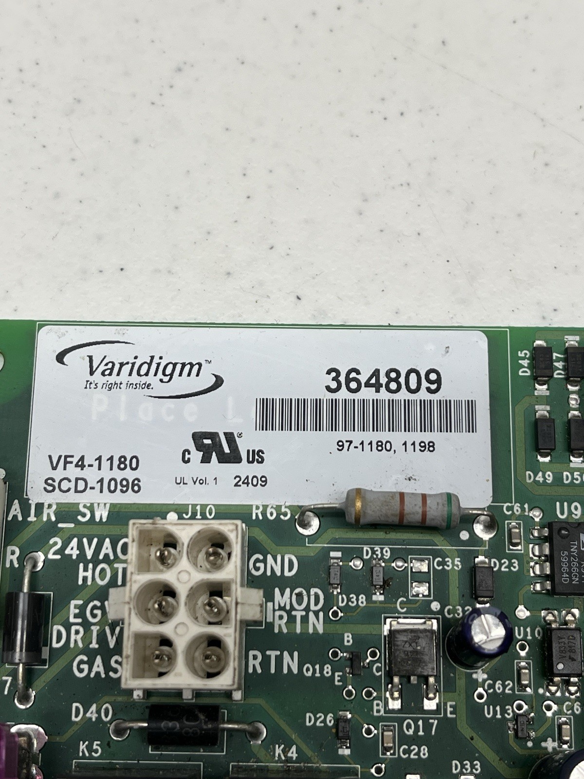 York Luxaire VARIDIGM 364809 Control Circuit Board SCD-1096 VF4-1180