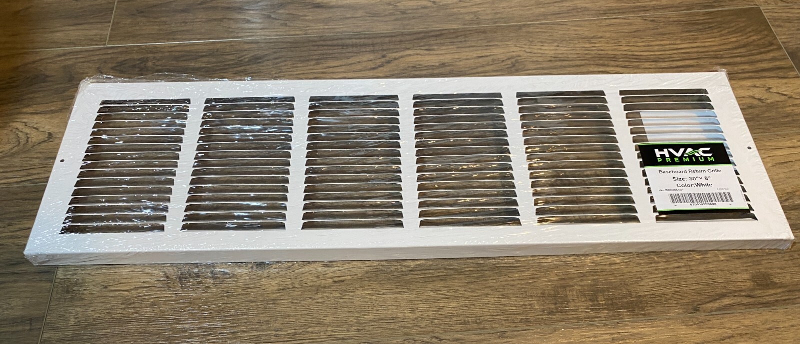 30″ X 8″ Return Air Grille Baseboard HVAC Vent Duct Cover Diffuser, White BRG308