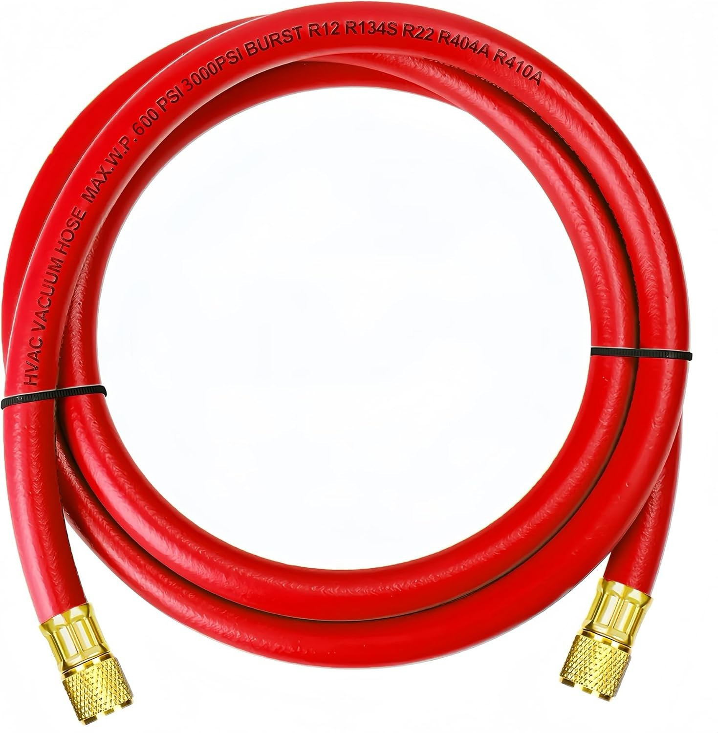 6 Feet HVAC Vacuum Hose, Refrigerant Charging Hose, 3/8″×3/8″ Flare Fittings