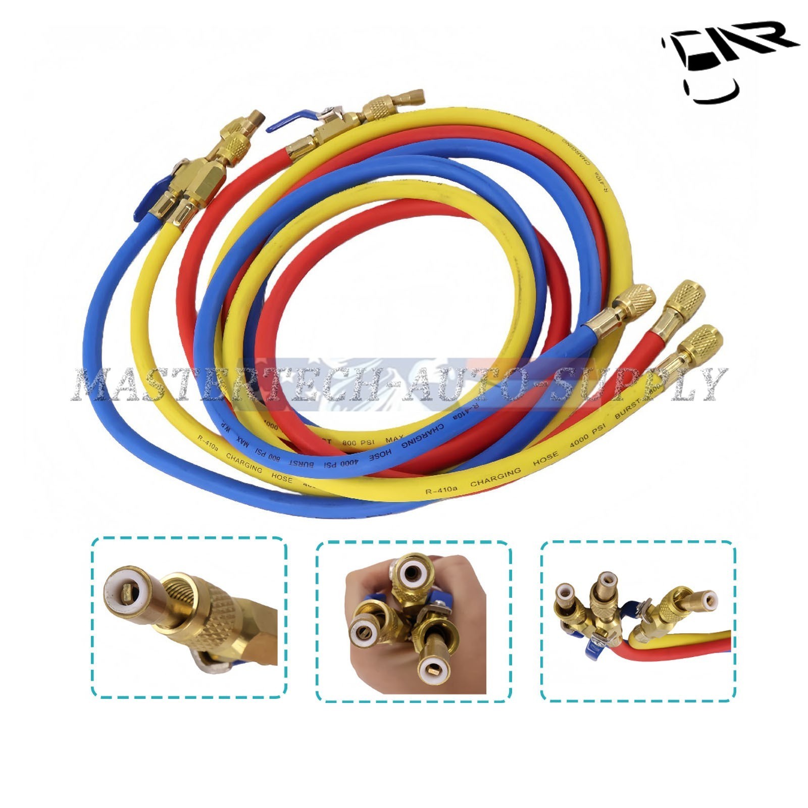 NEW 3Pack 29986 Plus II 1/4″ Hose with Compact Ball Valve 72″ for R-410A Refrige