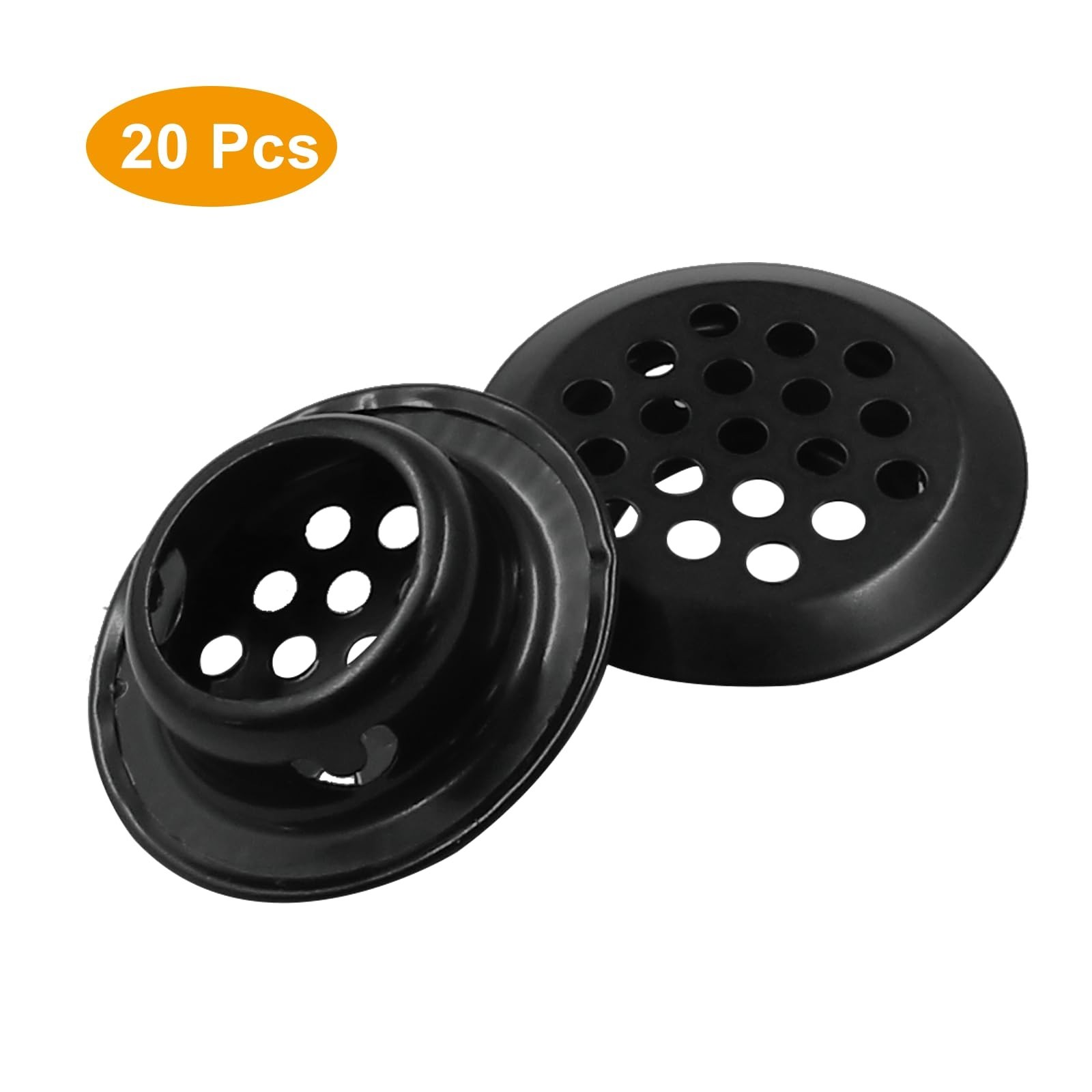 20Pcs Circular Air Vents Black Soffit Vent, Stainless Steel Round Vent Mesh H…
