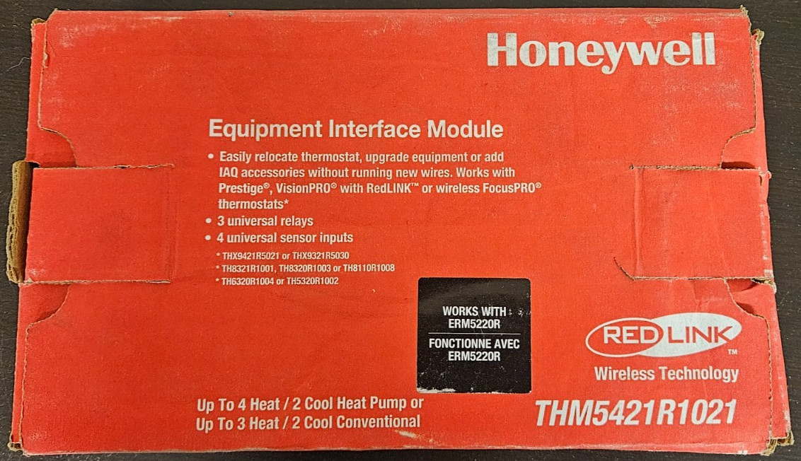 Honeywell THM5421R1021 RedLINK Equipment Interface Module (EIM) Prestige IAQ