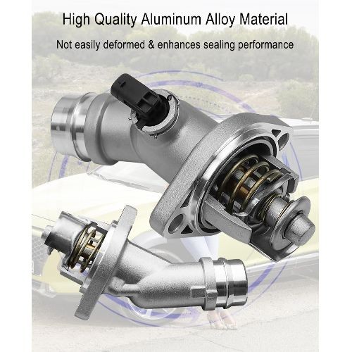 Coolant Thermostat Housing Assembly Fit for Elantra 2017-2020 Kona 2018-2021 Vel