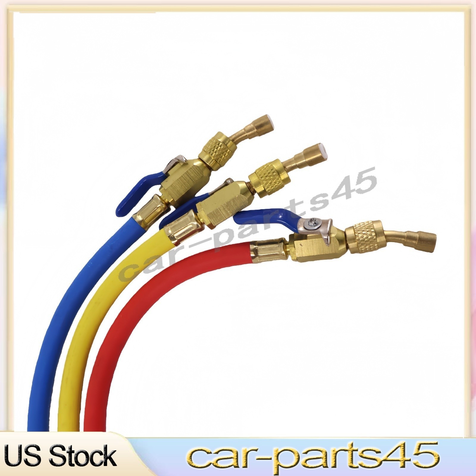 Fits R-410A Refrige 3Pack 29986 Plus II 1/4″ Hose with Compact Ball Valve 72″