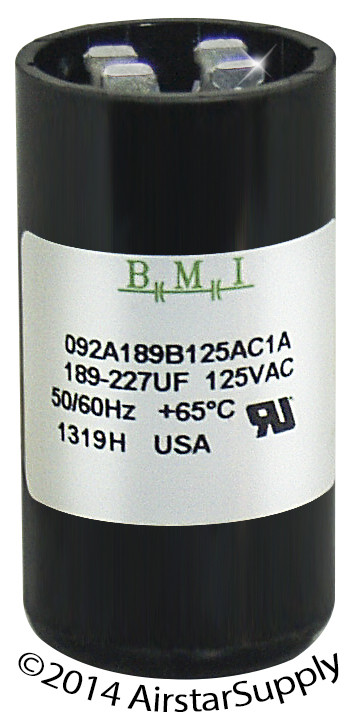 USA MADE 189-227 MFD uF Electric Motor Start Capacitor 110-125V HVAC 125 VAC