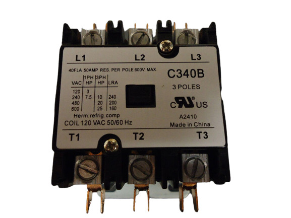 Packard C340B 3 Pole Contactor 40 AMPS 120 Coil Voltage