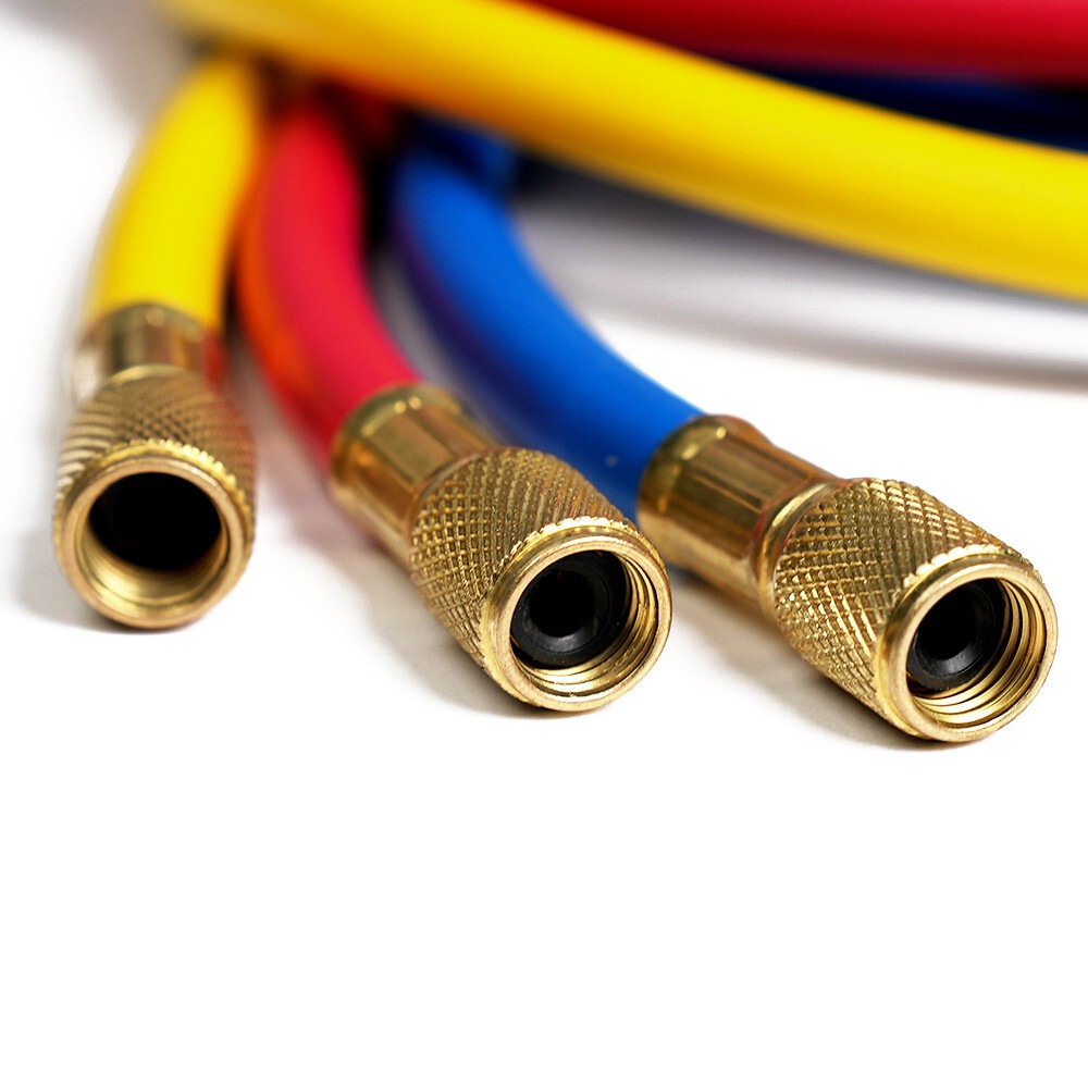 1/4″ SAE 60″ AC Charging Hoses Tube Refrigeration R134a Air Conditioning 2500PSI