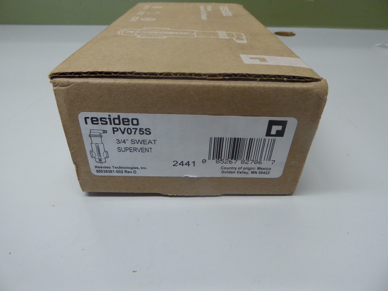 Resideo PV075S 3/4 Inch NPT Sweat Supervent Bronze Body Threaded Connections