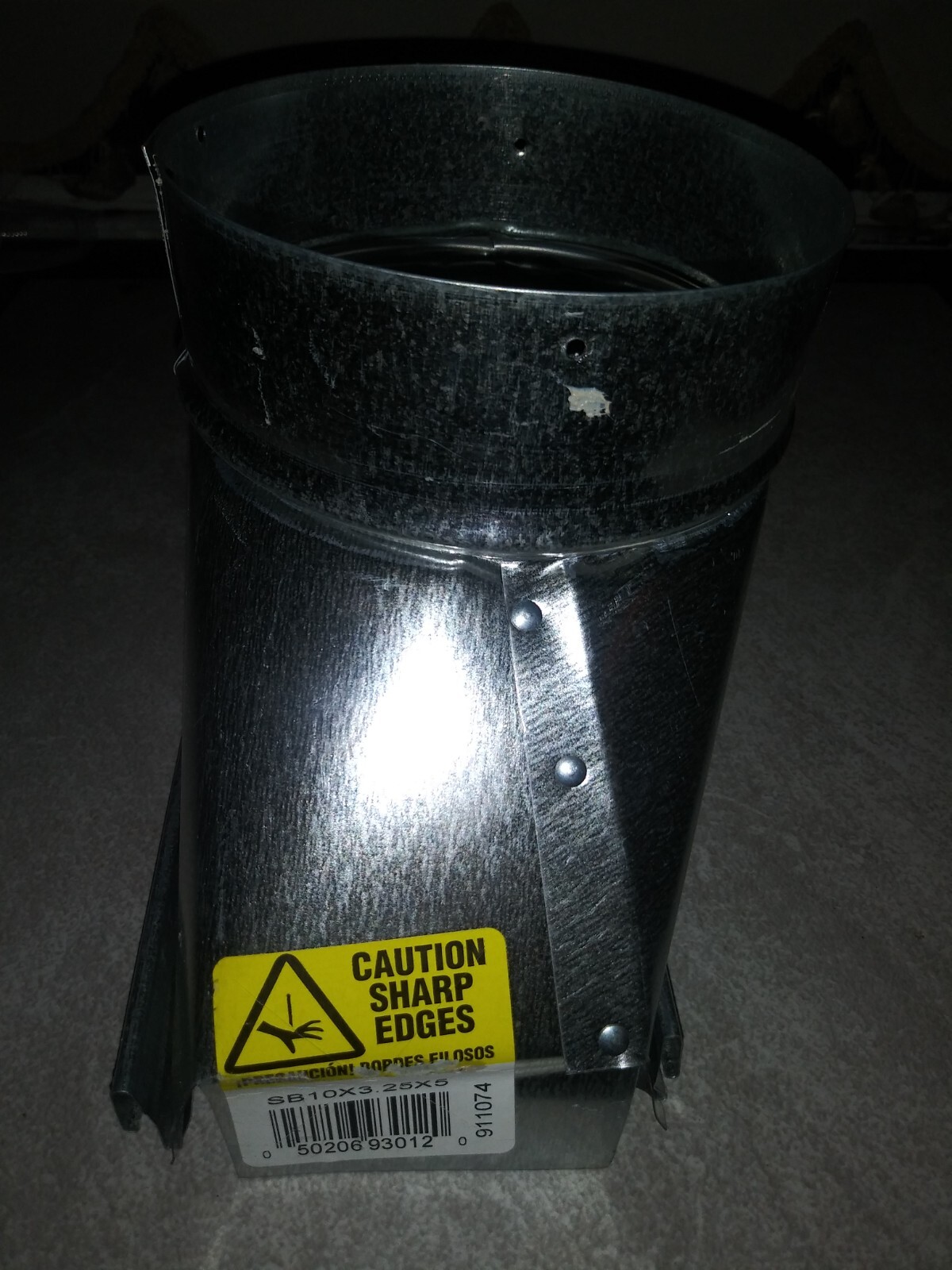 Master Flow Stack Boot 10″x3-1/4×5″ Durable Galvanized Steel Conducto metálico