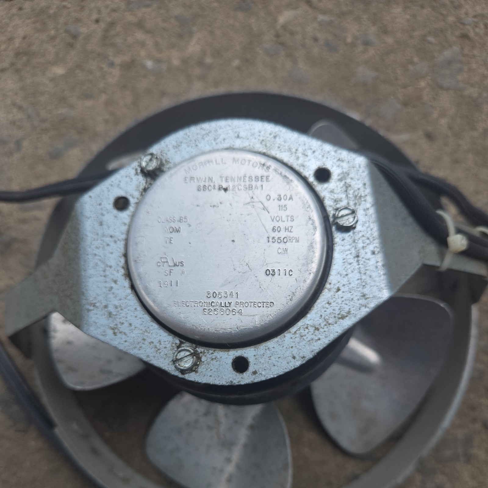 NEW Morrill Motors E258064 Condenser Fan Motor Assembly 5-Blade Commercial HVAC