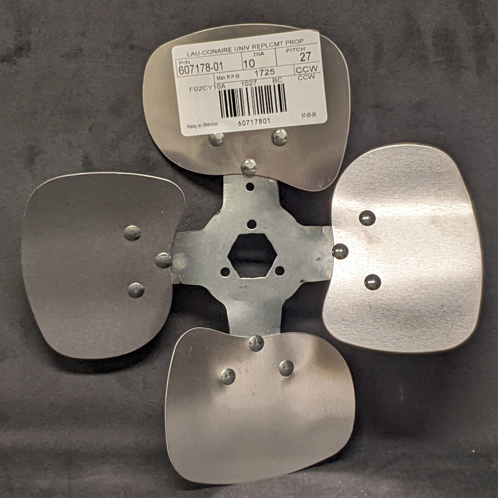 ~Discount HVAC~ LI-60717801 – Lau – 10″ Propeller CCW 27 Pitch 4 Blade