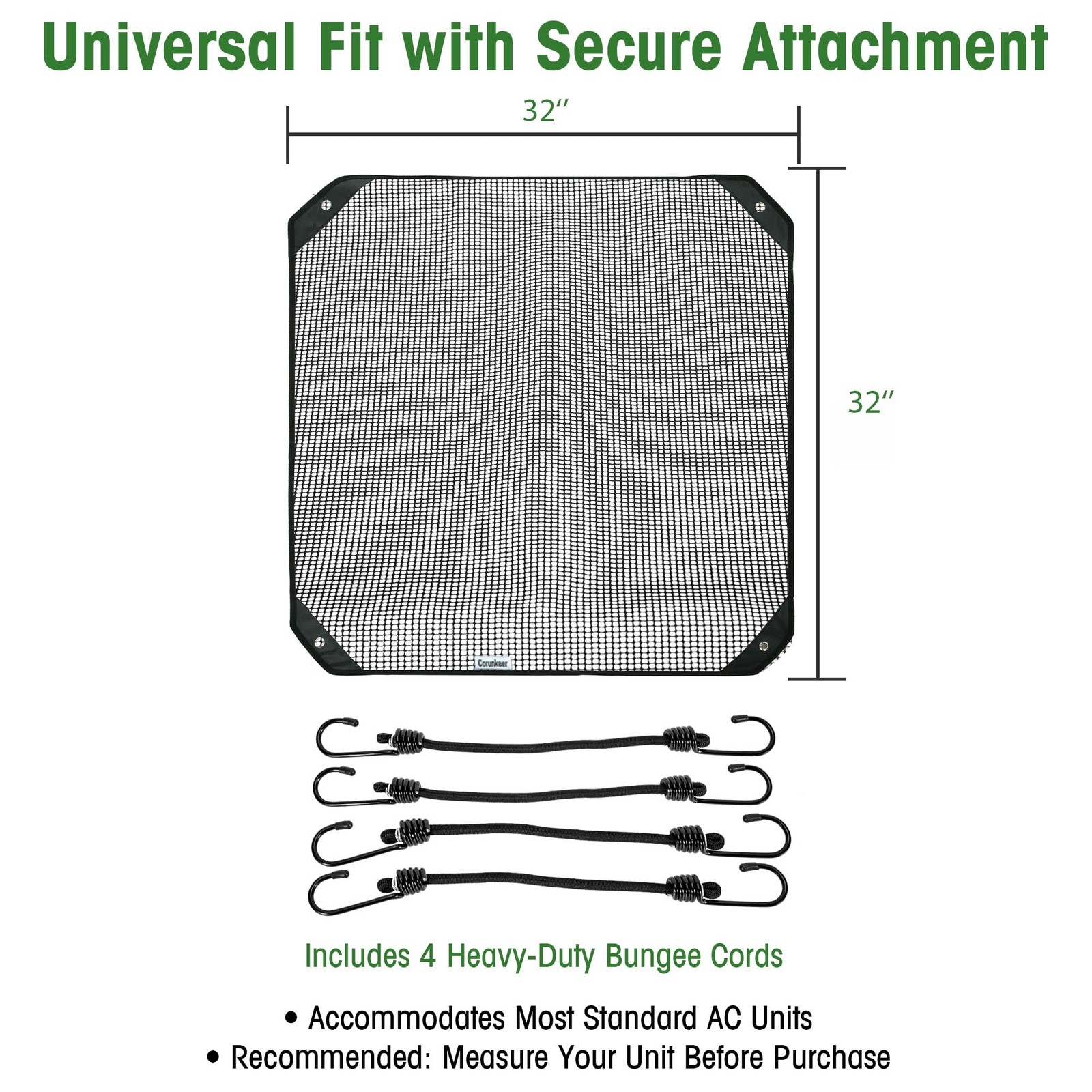 Air Conditioner Covers for Outside units, 32 x 32 Central 32″ x 32″, Black