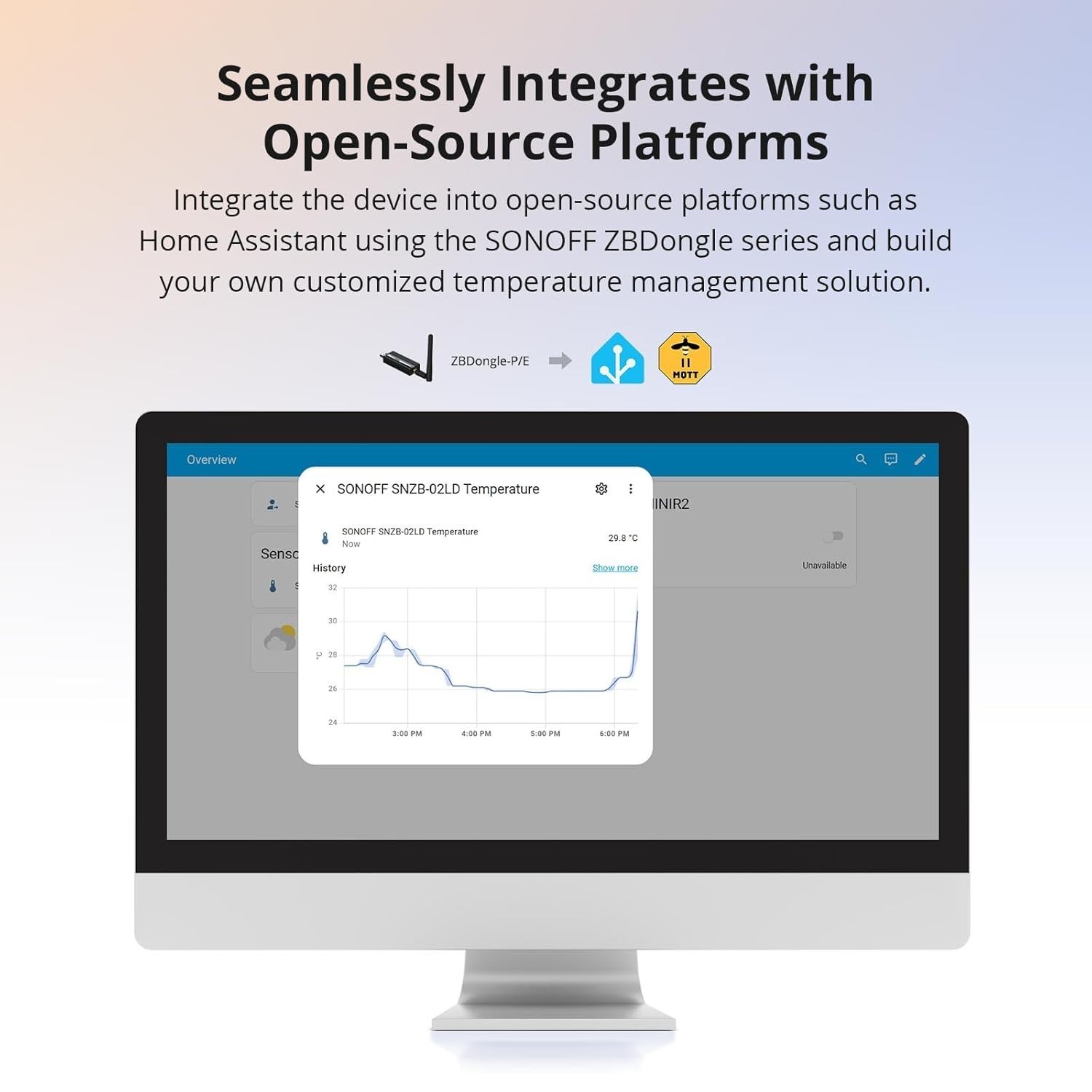 Smart Home-Compatible Zigbee Temperature Sensor – Waterproof & App Monitored