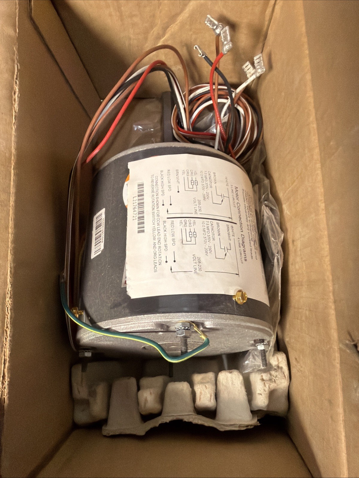 US Motors 5464H RESCUE MOJAVE 5.6″ Condenser Motor, 208-230V, 1/3-1/6 HP, 825