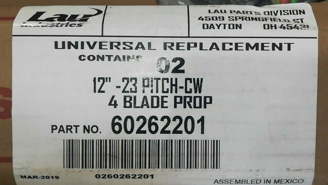 LAU Industries Universal Replacement 12″ 23 Pitch ~ 60262201 Case of 2