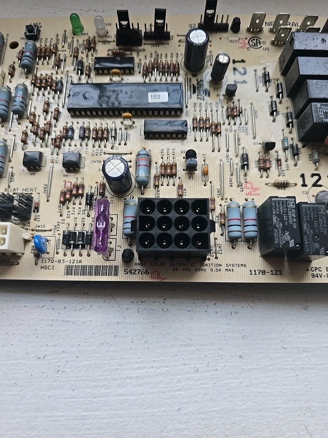 Furnace Control Board 1170-83-121A, 1170-121, 542766. Num#323