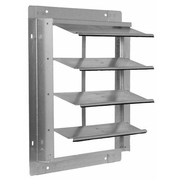 Dayton 2C518 12 In Backdraft Damper / Wall Shutter, 12-1/2 In X 12-1/2 In