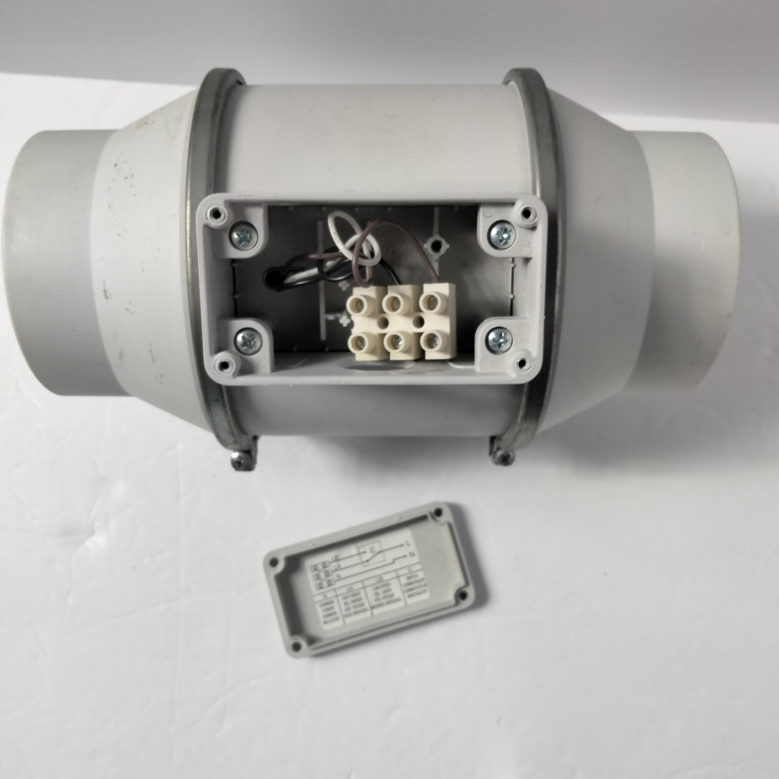 Soler & Palau (S&P) TD-100 mixed-flow inline duct fan, 4″, 120v, 35W, 0.45A