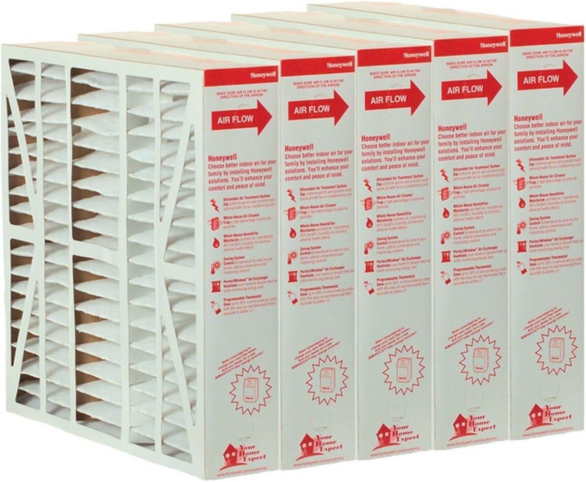 Honeywell Home FC100A 1037/U 11 MERV Replacement Furnace Filter 20x25x4, PK 5