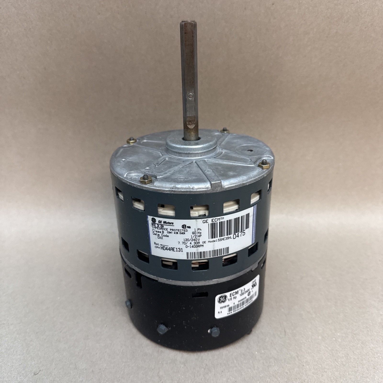 GE Motors 5SME39HL0475 ECM 2.3 Blower Motor 1/2HP 120/240V 1400RPM HD44AE131