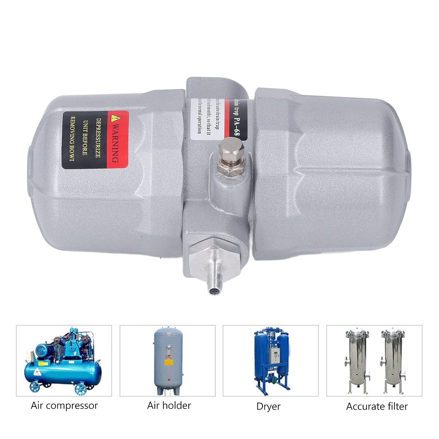 Auto Drain Trap Compressor, Pneumatic Automatic Condensate Drainer Zero Air Loss