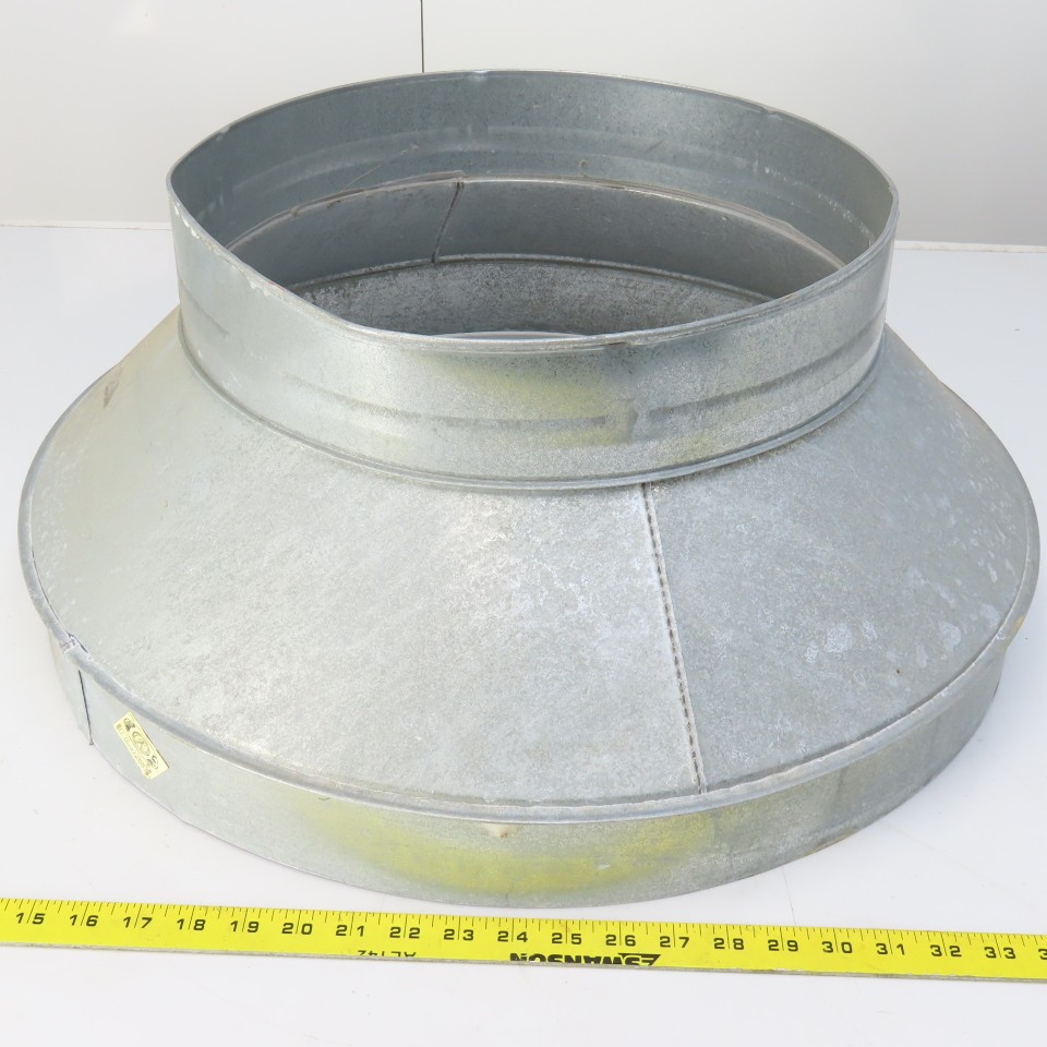 24″ x 16″ Galvanized Steel Spiral Duct 22 Gauge Increaser/Reducer