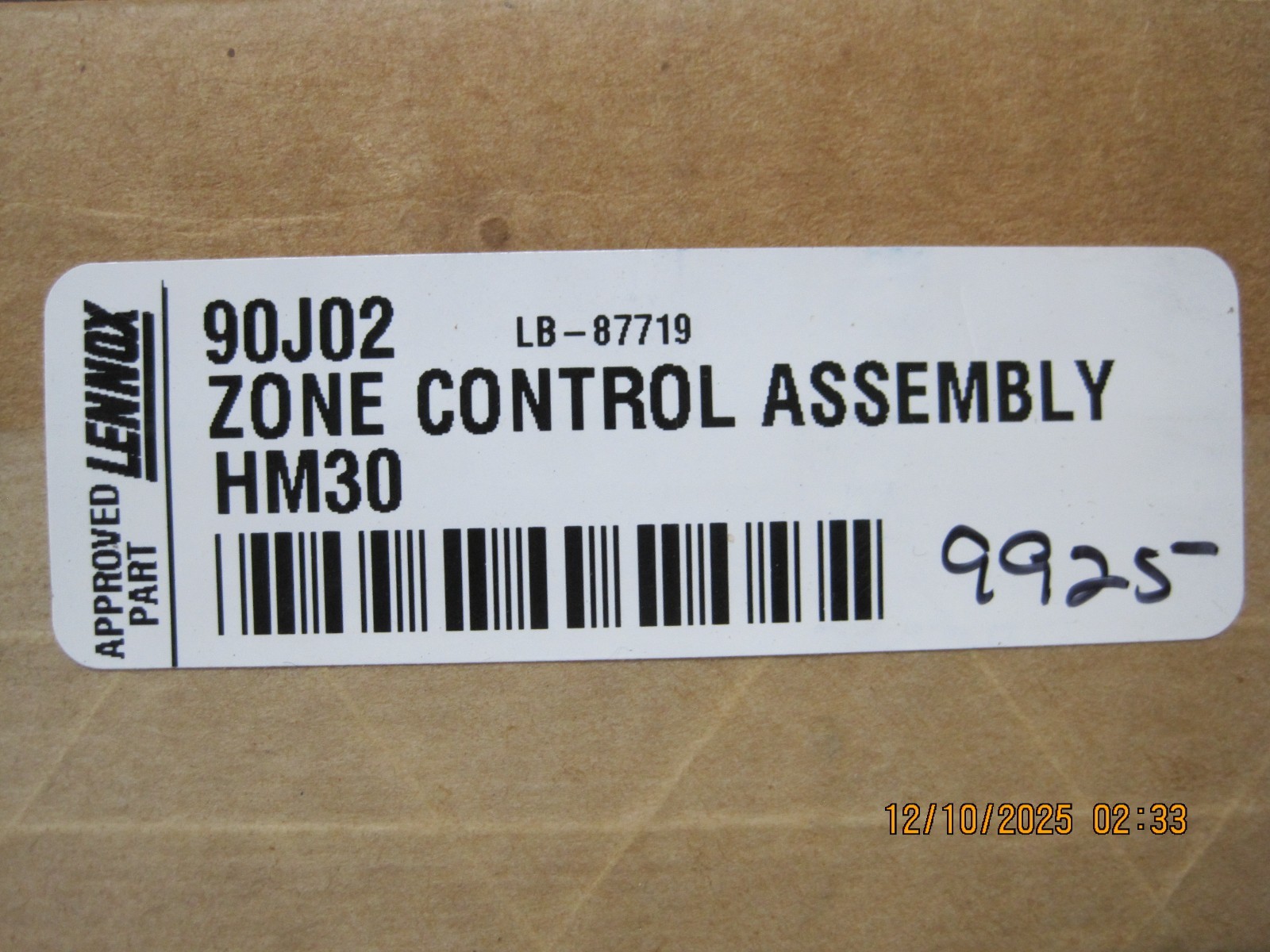 New Lennox 90J02 Heating Zone Control Board