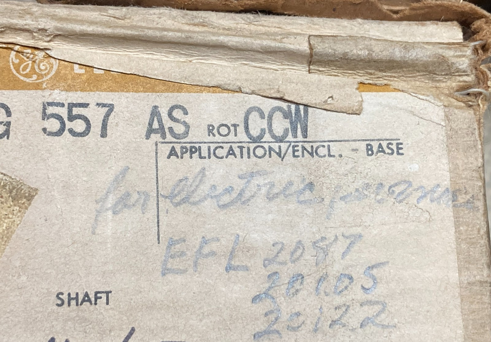 NOS GE HVAC FURNACE Replacement motor 5KCP33PG 557AS MADE IN USA. M-3016-1 AMANA