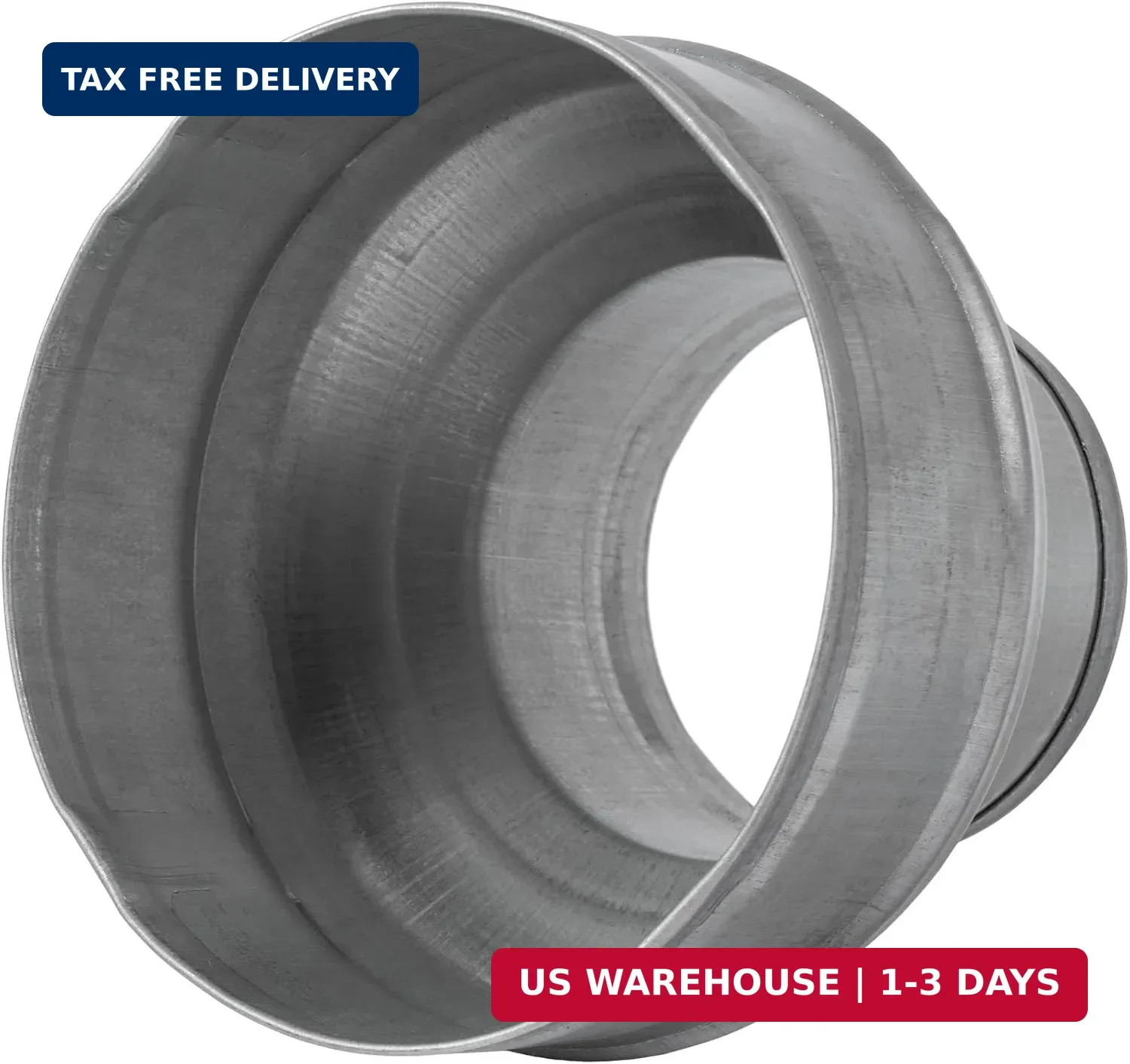 5″ to 3″ Inch Galvanized Steel Round Duct Reducer – Pipe Fitting Increaser Reduc