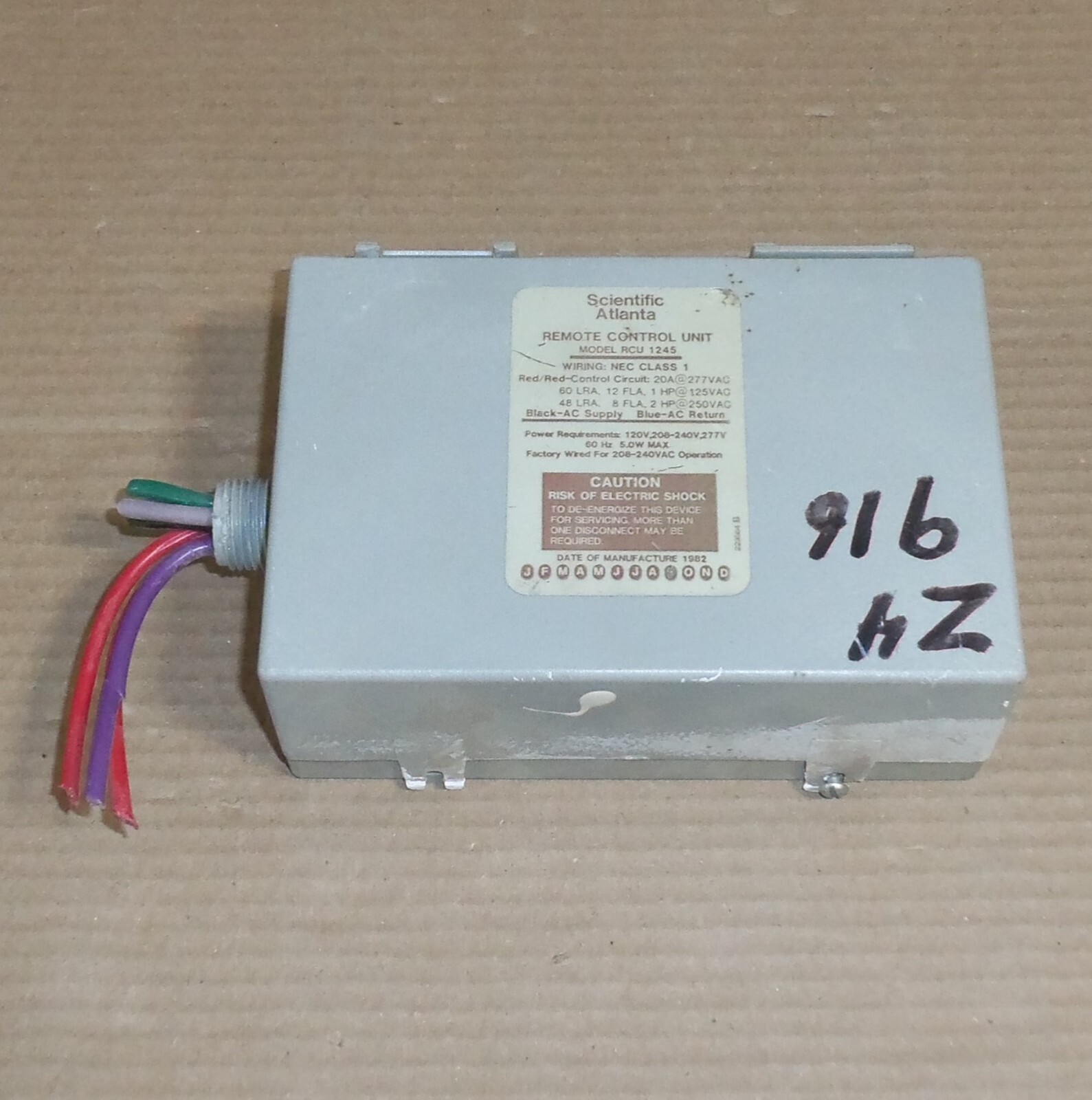 SCIENTIFIC ATLANTA RCU 1245 REMOTE CONTROL UNIT 223543-A 549-8206G RCU-1245 FLAW