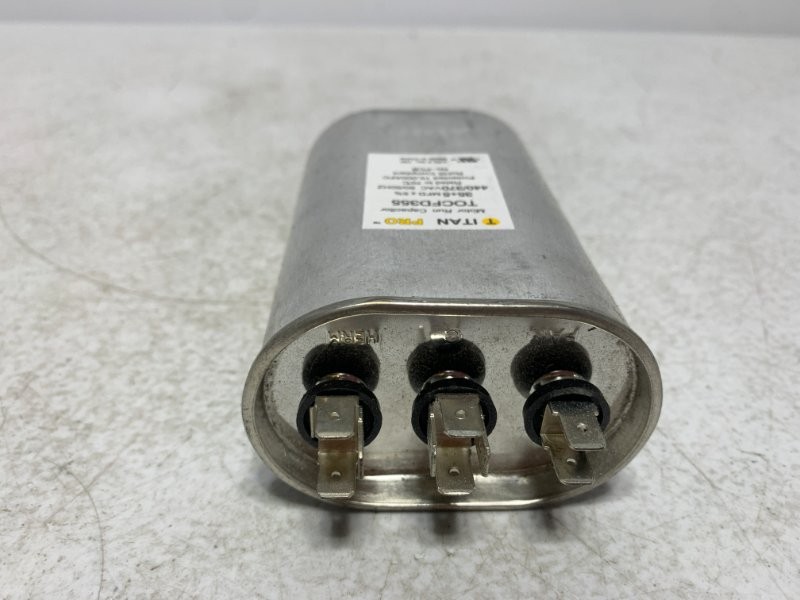 Titan Pro TOCFD355 Motor Run Capacitor 35+5 MFD 440/370VAC Round