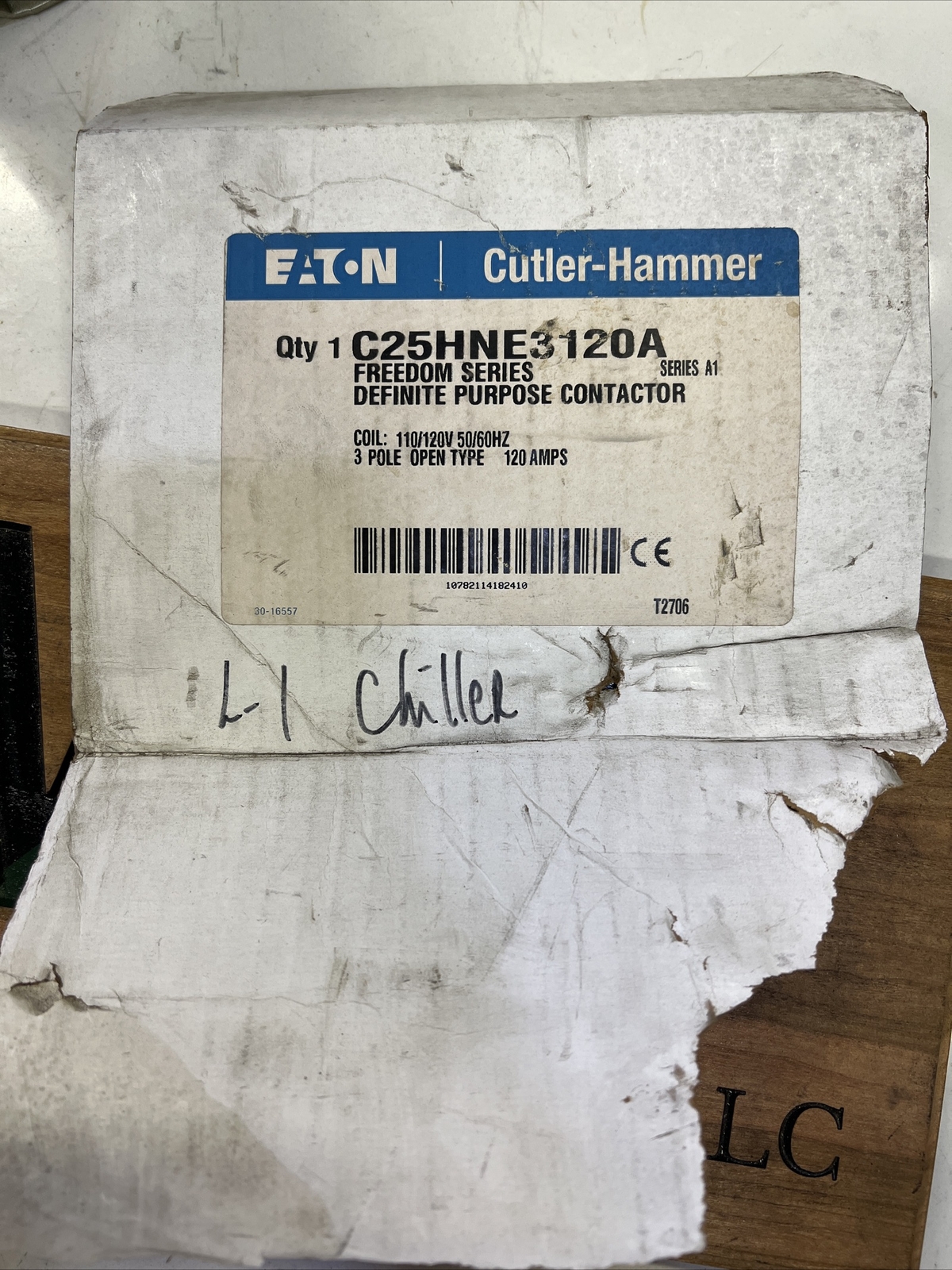 120 Amp Contactor C25HNE3120A Eaton / Cutler Hammer • 3 Pole • 120 V Volt Coil