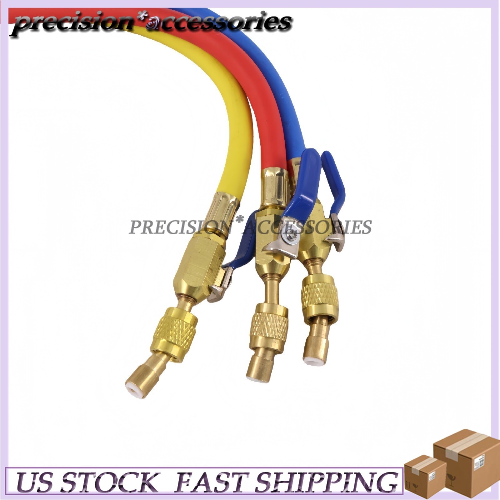 3Pack 29986 For R-410A Refrige Plus II 1/4″ Hose with Compact Ball Valve 72″