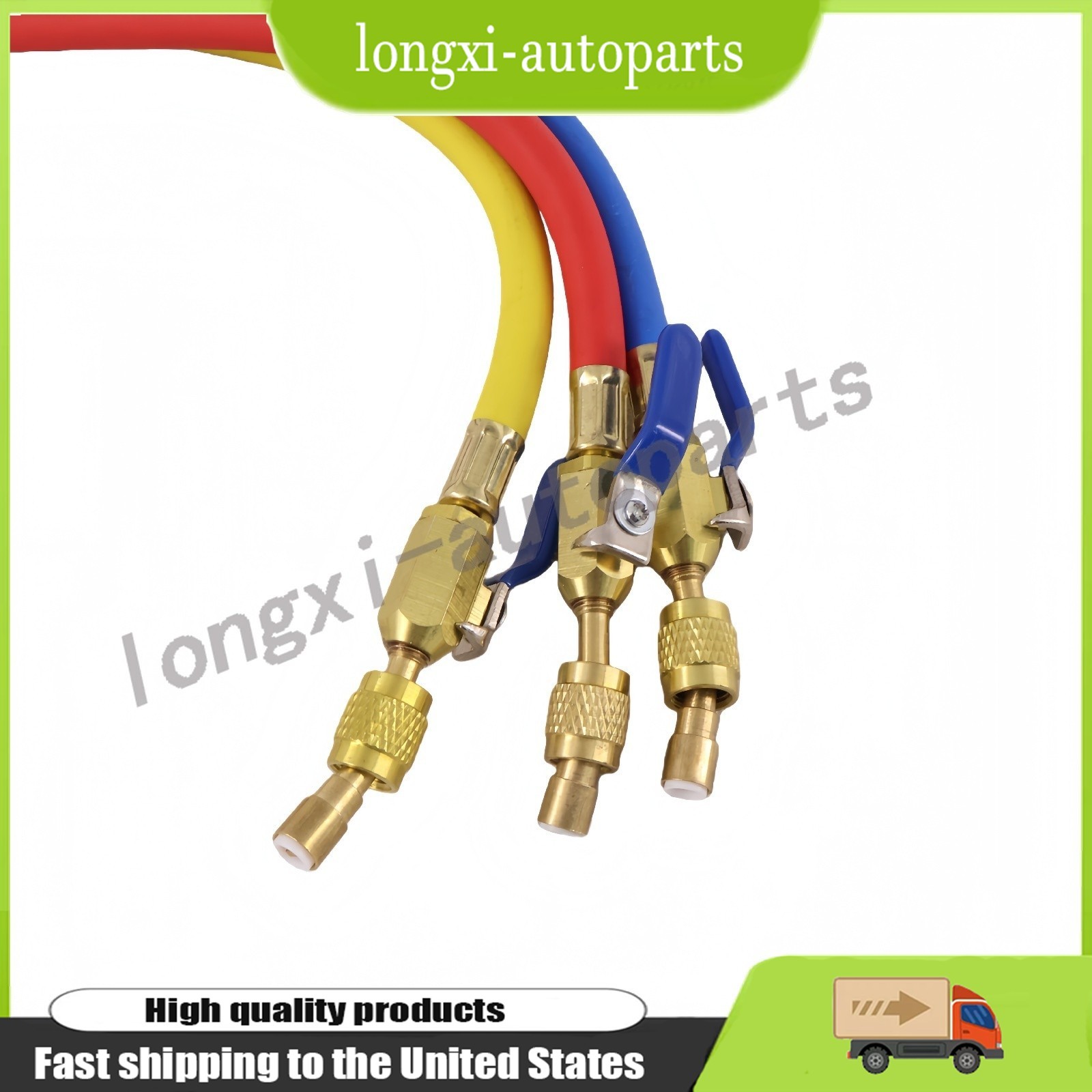 NEW For Yellow Jacket 29986 Plus II 72″ HVAC Charging Hose Set 1/4″ (3-Pack) USA