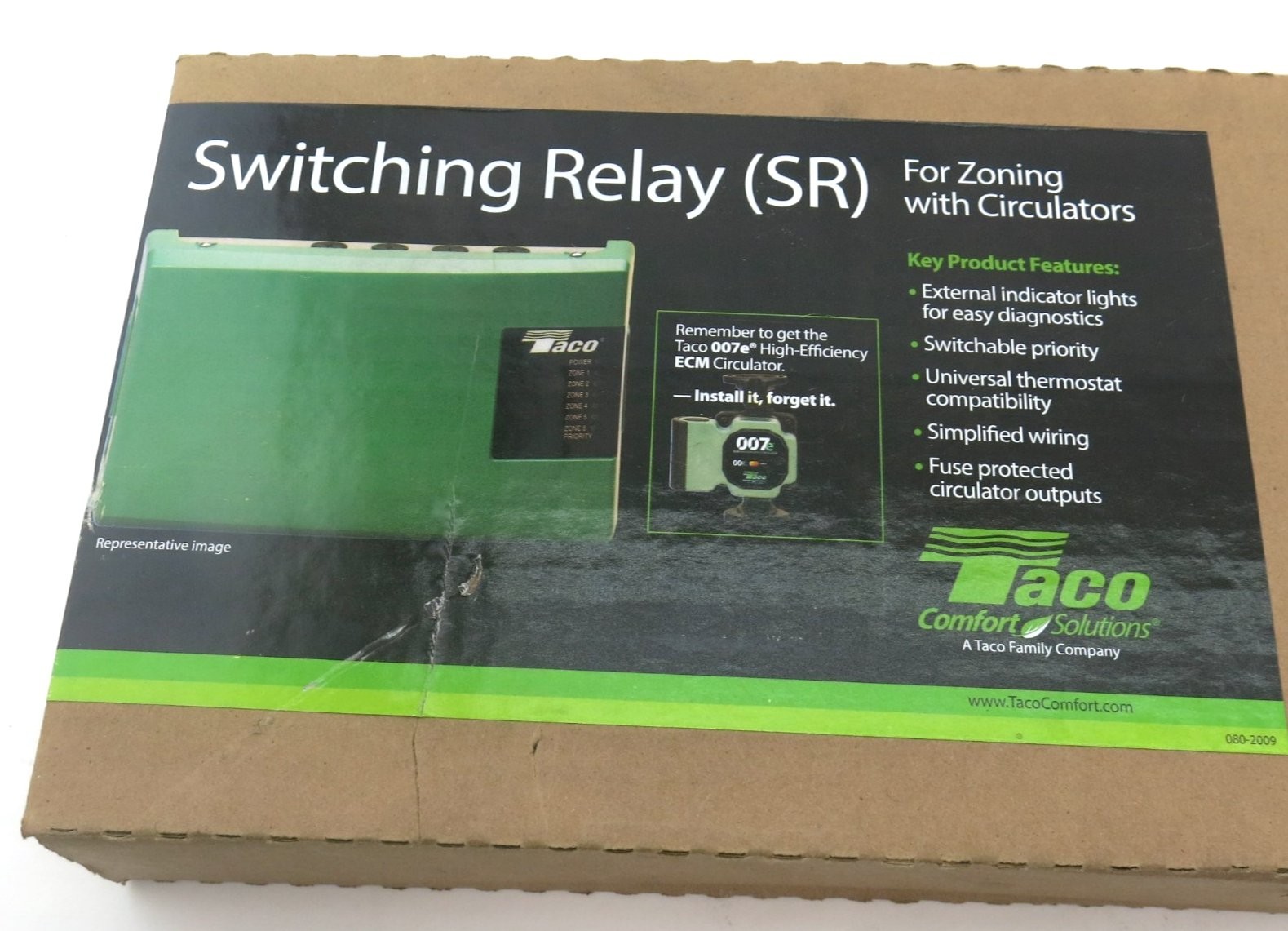 Taco SR502-4 Switching Relay 2-Zone With Circulators 120VAC 15A New In Box
