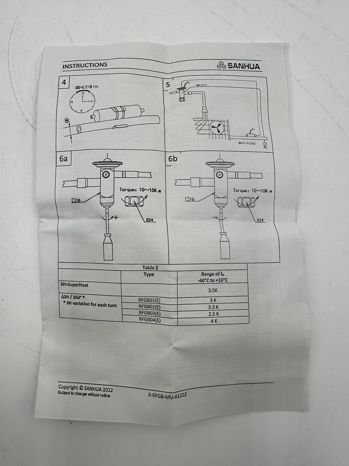 R134a Thermostatic Expansion Valve Sanhua In 1/4 Out 1/4 Solder 32023-1 RFG B04