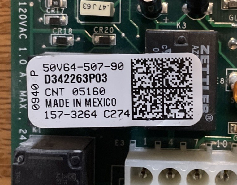 50V64-507-90 Furnace CNT05160 Circuit Board D342263P03 TESTED/ WORKING